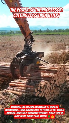 ​The Power of the Processor: Cutting Logs Like Butter! #shorts