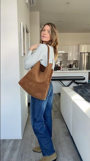 TOTEME Belted Suede Tote - Luxury Style Over 50