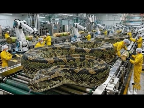 Inside the Modern Python Meat Factory: The Incredible Process You've Never Seen (Full Process)