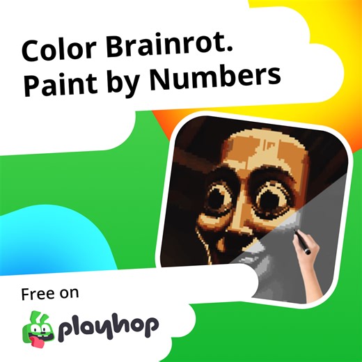 Color Brainrot. Paint by Numbers: Play Online For Free On Playhop