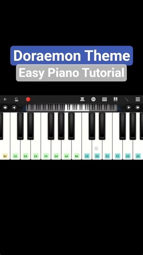 Doraemon Title Track (Perfect Piano) #piano #shorts