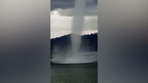 Tornadic waterspout caught on video in Rwanda