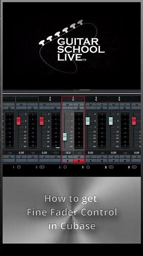 How to get Fine Fader Control in Cubase