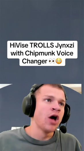 HiVise TROLLS Jynxzi with Chipmunk Voice Changer 😭✌️#jynxzi #jynxziclips #fyp #r6 #funnymoments