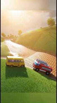 Can the Heavy Trucks Pull the Bus Out of Mud?#foryou #excavator #carsforkids #shorts #trucksforkids