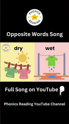 Opposite Words Song for Kids | Educational Video For Toddlers and Preschool | English for Kids