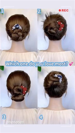 4 Hairstyles, One Hair Clip | Quick & Pretty Updos #hairstyle #updo