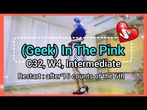 Geek In The Pink-Line Dance Tutorial 💃 Let's learn easily! (Red shoes: right foot) #Intermediate ...