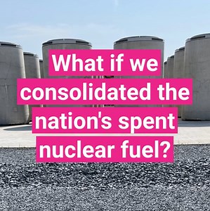 But...what about the waste? The U.S. Department of Energy is moving forward with a federal consolidated interim storage facility project to help manage the nation's commercial spent nuclear fuel and reduce the number of locations of where it is stored. ➡️: https://bit.ly/3QQE6iX | U.S. Department of Energy Office of Nuclear Energy