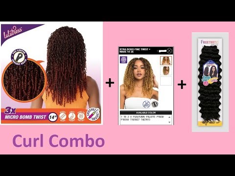 CROCHET CURL COMBO feat LULUTRESS 3X MICRO BOMB TWIST 14' in SM1B/350