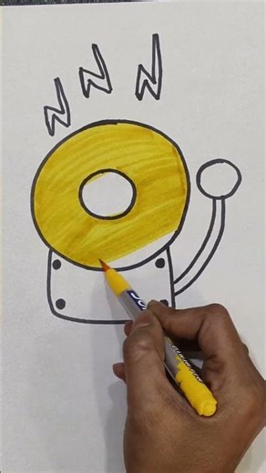 Easy School Bell drawing 🔔 #art #drawing #coloring #schoolbell #bell #school #shorts