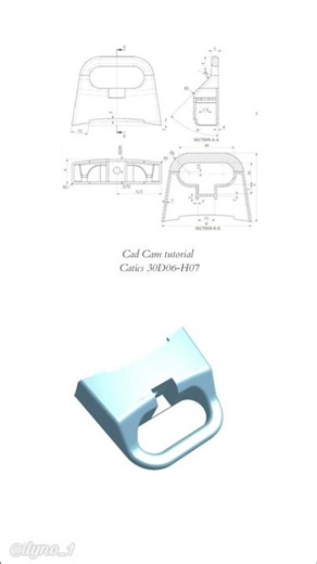 Cad Cam tutorial Catics 30D06-H07 #cadengineer #fusion360 #solidworks #onshape
