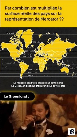 A quel point la représentation cartographique de Mercator déforme t'elle les pôles #géographie#carte