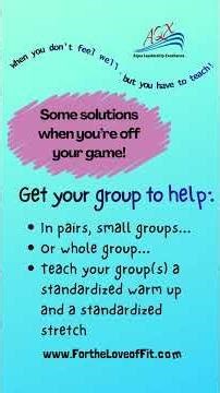 No Voice, No Problem: Teaching Techniques for Difficult Days! #aquafitness #instructortips #hack