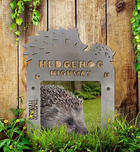 Hedgehog Highway Garden Ornament Sign for Wildlife - Etsy UK