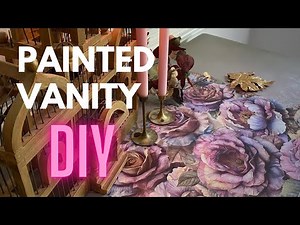 Makeover a laminate desk and create a romantic vanity with paint | A chalk mineral paint tutorial