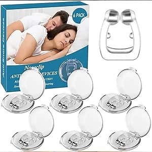 Comfortable & Professional Anti Snoring Nose Clip for Men and Women - Magnetic Snoring Solution (6 Pack), Anti Snoring Devices.