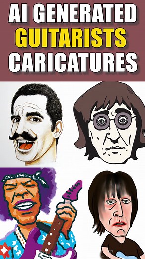 12K views · 173 reactions | Reacting to AI Generated Caricatures of Famous Guitarists  #jimihendrix #jerrygarcia #frankzappa #carlossantana #johnlennon #AI #caricature #guitarists #rockmusic #rocknroll #rockandroll #aiart | Deadikace - The Best of Rock And Roll | Facebook