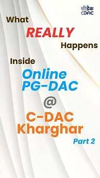 India Has Never Seen an Online Program Like This—CDAC Kharghar | Part 2