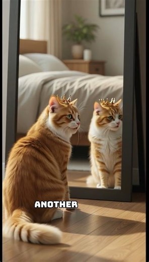 Episode 5: Mirror fail 👑🪞 Mr. Whiskers vs reflection… still a king! 😂 #cat #funny #shorts #king