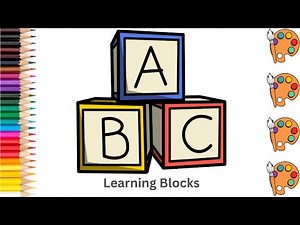 Learning Blocks - Sketch Art and Paint | Step by step tutorial | Pencil to Palette