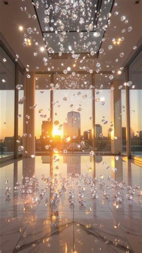 Diamonds Falling Inside a Penthouse