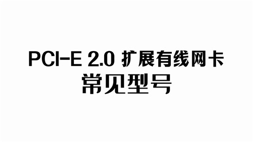 有线网卡（PCIe2.0）常见型号