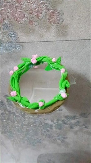 Aesthetic mirror diy #shorts #shortsfeed #youtubeshorts #diy #clay #mirror#handmade #viral