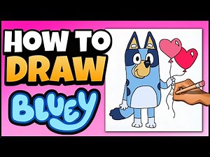 How to Draw Bluey | Valentine's Day Art for Kids