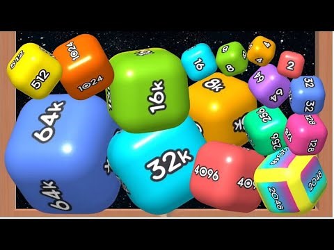 Merge Cube 2048 3D - ASMR Gameplay (Cubes Math, Level Up NumberBlocks Jelly Balls) Part 02