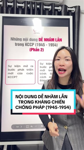 Nội dung dễ nhầm lẫn trong kháng chiến chống Pháp