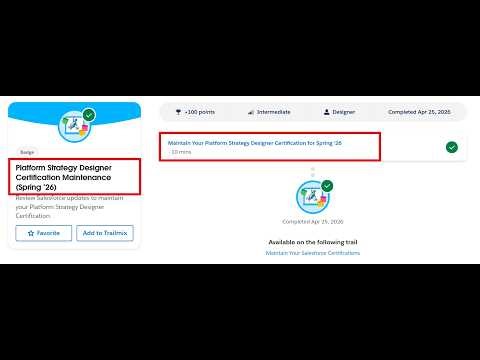 Platform Strategy Designer Certification Maintenance (Spring ’26) | Salesforce
