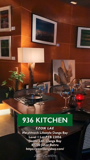 @936kitchen Experience Chef James (with 30 years of culinary experience) with local, Japanese or western French cooking in a cosy dining area with seaside view. Our recommendations: - Guacamole with Yam Chips - Smoked Scallop with Gremolata Salsa & Tortillia breads - Grilled Cauliflower - Mushroom Soup ( Cream Truffle Sense ) - Five Grains Rice - Buckwheat Noodles - Oyster Omelette - Blacken Lamb ribs Address: 936 Kitchen Lot PTB 22056, LBH Skudai, Danga Bay, 80200 Johor Bahru (Level 1, Above St