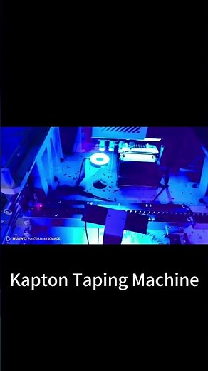 Kapton taping machine#semiconductor #nut sticking kapton and taping machine