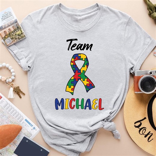 Autism Puzzle Ribbon Shirt, Autism Support Family Tee, Autism Awareness Gift, Puzzle Piece Shirt, Autism Mom Dad Shirt, April Ribbon Tee - Etsy