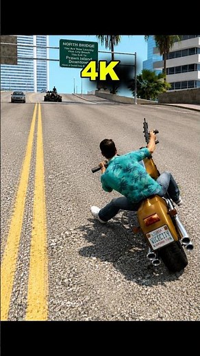 The Chase Mission Remastered: PS2 Graphics Then vs Now #vicecity #gta #nostalgia
