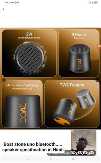 boat stone Uno bluetooth speakers specification #boatspeaker