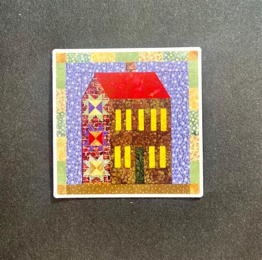 Saltbox House Quilt Sticker - Etsy
