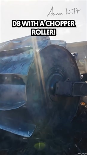 Chopper roller behind the D8 at work #machines #dirtworld #chopperroller | Aaron Witt