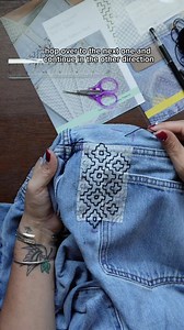 Lauren Gonzalez-Johnson | Fixing a ripped back pocket with all the tools in or Visible Mending Beginners Kit w/Patterns. Hope this helps give y’all some ideas on how... | Instagram
