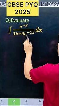 Q) Integration ∫ e^(-x) /( 19 + 9e^(-x) ) dx #class12 #cbse #maths ##maths #integration #smartclas
