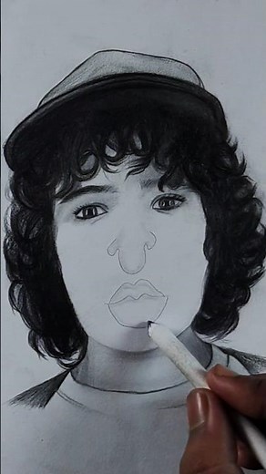 Drawing Dustin from stranger things 😍❤️✍️ #art #drawing #artist #explore #shorts #strangerthings