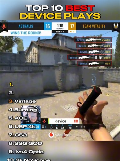 Top 5 dev1ce plays 🤖 #counterstrike #dev1ce #csgo #esports | csgo