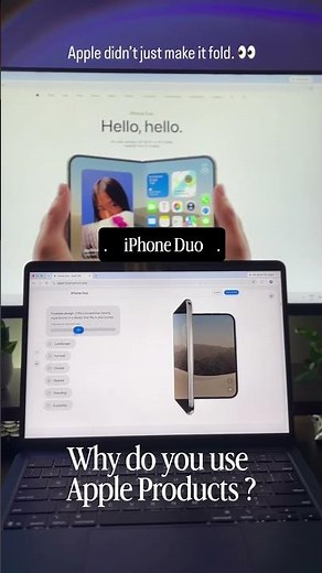 Apple Nailed This Fold Animation 👀 | iPhone Duo | iphone 18 pro | apple | tech news | motion design