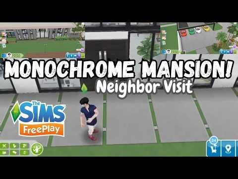 Inside Eli Perya’s Monochrome Mansion! 😍 Sims FreePlay Neighbor House Tour