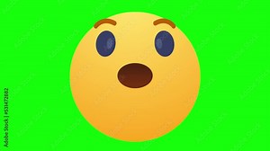 Facebook Emoticons Reactions Pack with Green Screen. Emoji Animation.