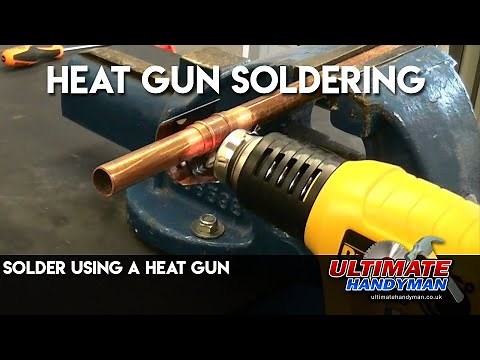 Solder using a heat gun