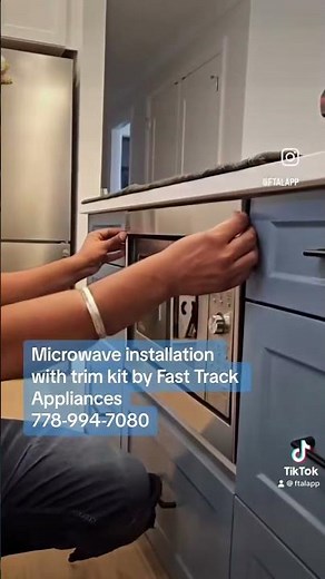 Microwave Installation w/ Trimkit #kitchen #appliances #kitchenappliances