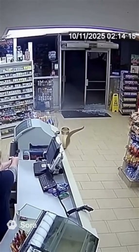 Snake Crawls into a Store