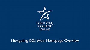 Navigating D2L: D2L Homepage Overview